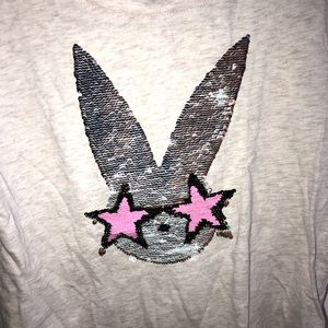 GAP KIDS EASTER BUNNY OR ANY BUNNY FLIPPY SEQUIN SHIRT SIZE M
